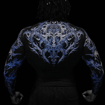 2026 New Dragon Awakening Pattern Gym Long Sleeve Top for Spring and Summer Running Swimming Weightlifting Fitness Clothes