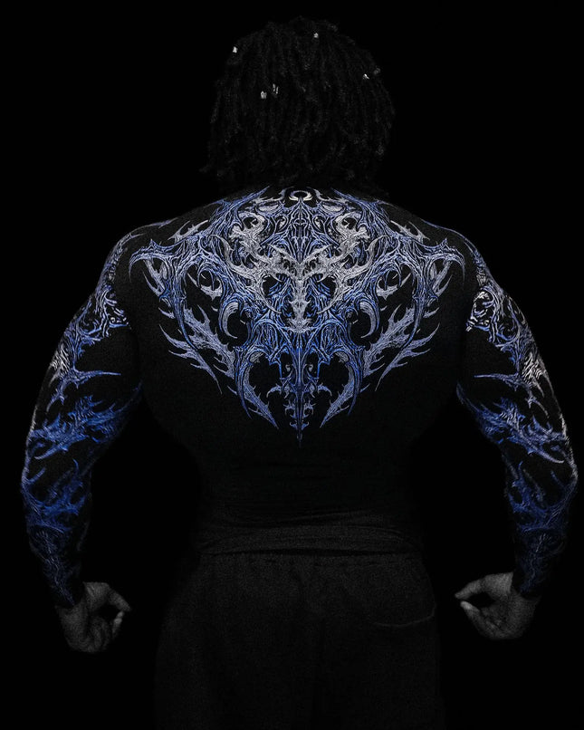 2026 New Dragon Awakening Pattern Gym Long Sleeve Top For Spring And Summer Running Swimming Weightlifting Fitness Clothes