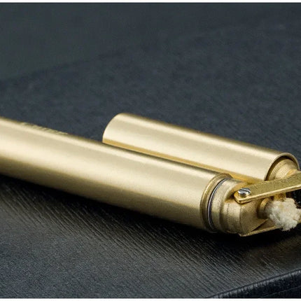 Creative Unusual Kerosene Lighter Copper Nunchaku Funny Retro Grinding Wheel Flint Lighters Foldable Mini Portable Men's Gift