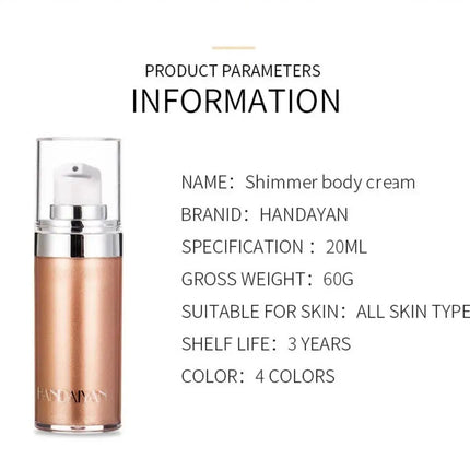 Long Lasting Liquid Highlighter Makeup Cream For Face Body Shimmer Glow Smooth Shine Cosmetics Foundation Enhancer
