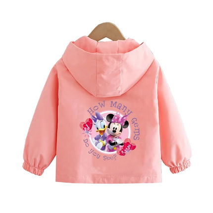 Children's Mickey Hooded Jacket 1-10 Years Autumn Boy's Windbreaker Zipper Hoodie Baby Boys Birthday Present Jacket Cosplay Coat