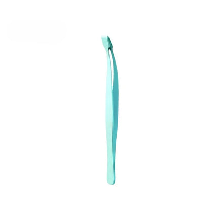High-Precision Eyelash Tweezers for Under Eye and Chin, Flat-Mouth and Slender Design, Ergonomic Grafting Tool