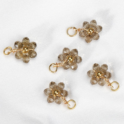 20pcs Stainless Steel Flower Imitation Pearl Beads Charms Pendants for Jewelry Making DIY Handmade Necklace Bracelet Accessories