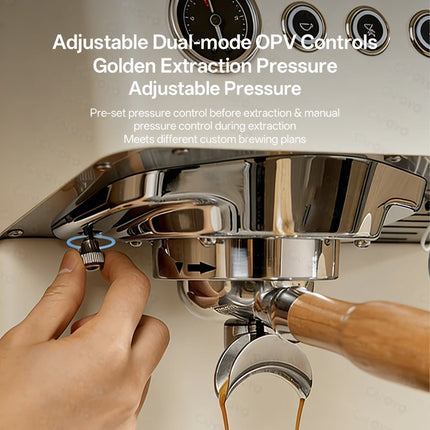 CAFOVO G3028A Semi-Automatic Espresso Machine OPV Adjustable Pressure Dual Pump Dual Boiler for Home Barista Cafe 220V