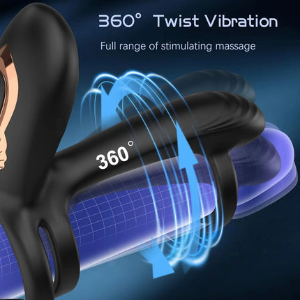 Male Sex Toy Penis Cock Ring Vibrator for Men Women G-spot Clitoral Stimulator Penis Ring for Men Dick Vibration for Couples