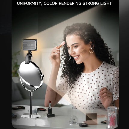 Portable Selfie Light Phone Fill Light 3000mAh Rechargeable Video Photography Light 120 LED 2500K-9000K Dimmable for Live Vlog