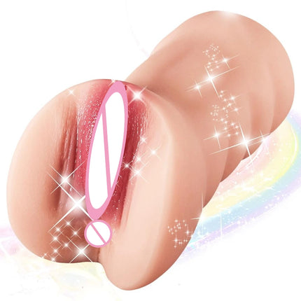 2 in1 Male Masturbator Realistic Vagina Anal for Men Pocket Pussy Soft Silicone Masturbation Cup 18+ Adult Sex Toys Erotic Games