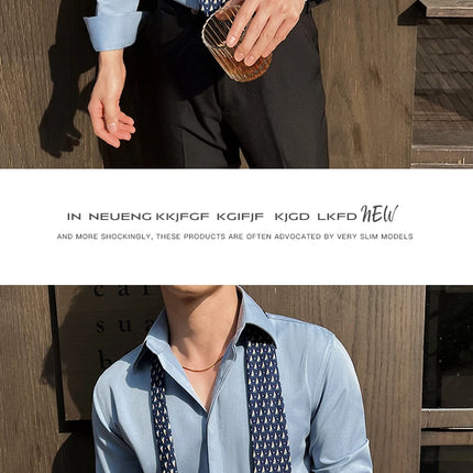 Men's White Long-Sleeve Dress Shirt - Slim Comfortable Fabric. Ideal for Formal Events & Everyday Wear. Classic & Modern Design