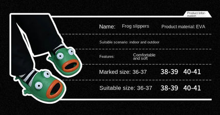 Frog House Slipper Cloud Woman Sandals Flip Flops Sandals Soft Sole Beach Non Slip Home Shoes Platform Weird Female Slides Men