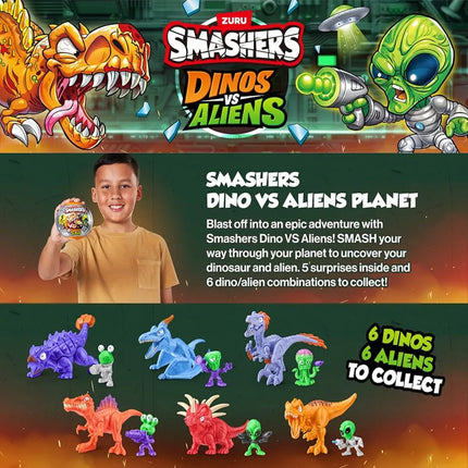 ZURU 5 Surprise Dino  Series 3 Strike Hunt Smashers Vs Aliens Mix Match Smashers All Styles in The Zuru Dinosaur Blind Box Toys