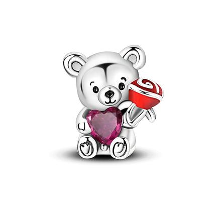 Charms 925 Sterling Silver Cute Cat Collection Charms Beads Paw Print Pendant Beads Fit Original DIY Bracelet Gift Women Jewelry