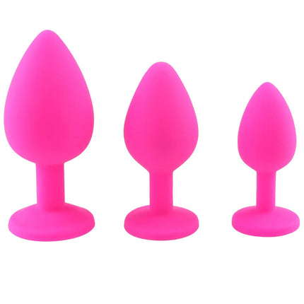 Silicone Butt Plug Anal Plug Unisex Sex Stopper 3 Different Size Adult Toys for Men/Women Anal Trainer for Couples 18+ Sex Shop