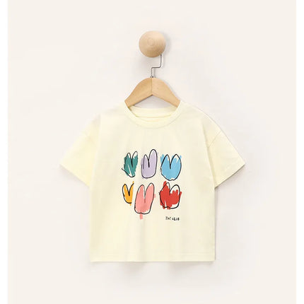 Kids T-shirts 2025 Summer Children Tees Cartoon Tops for Boys Short-sleeve Girls Blouse Toddler Outfits Baby Outerwear Clothing