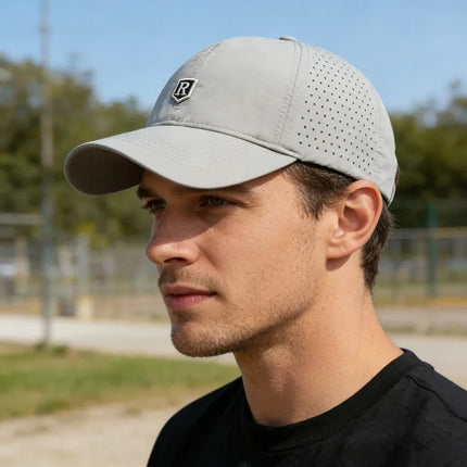 Breathable Quick-Dry Baseball Cap with Ventilation Holes, Unisex Outdoor Sports Sun Hat, Lightweight & UV Protection
