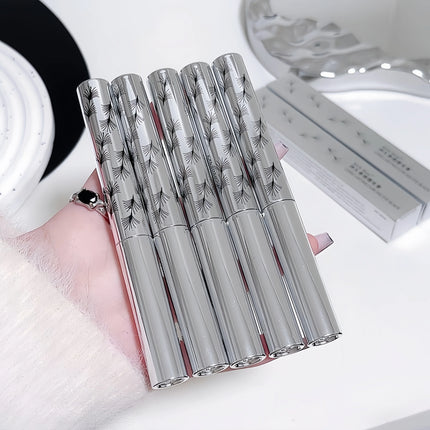 Steel Tube Mascara-Special Spiral Brush,Waterproof LongLasting Silk Fiber Mascara,keep Each Eyelash Curled for aLong Time Makeup