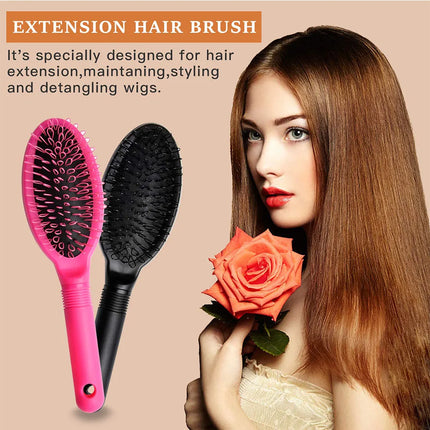 Loop Wig Brush Hair Extension Brush Hair Pieces Toupees Weaves Brush for Brushing Styling Detangling Synthetic Hair Wig Brush