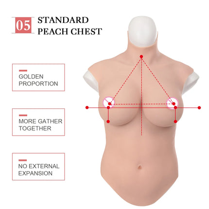 Dokier No-oil Silicone Breast Forms Fake Boobs Plate Enhancer Tits Male to Shemale Transgender Drag Queen Crossdressing Cosplay - TOYS-SUCE
