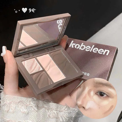 Sweet Mint Highlighter Contour Shading Powder Palette Makeup Matte Bronzer Highlight Glitter Brighten Face Blush Nose Contouring