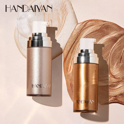 4 Colors Bronzer Spray Highlighter Face Contour Brighten Illuminator Body Shimmer Pearl White Liquid Highlight Makeup Cosmetic