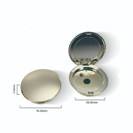 10/30pcs 8g Golden Circular Portable Thin Powder Compact Box Foundation /Blush High Glossy Contouring DIY Empty Box Eyelash Box