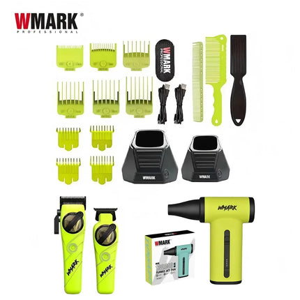 WMARK Hair Trimmer 5 in 1 Barber KIT Professional Shaver Hair Dryer and Spray Bottle Adjustable Hair Trimmer for Men NG-8637 KIT