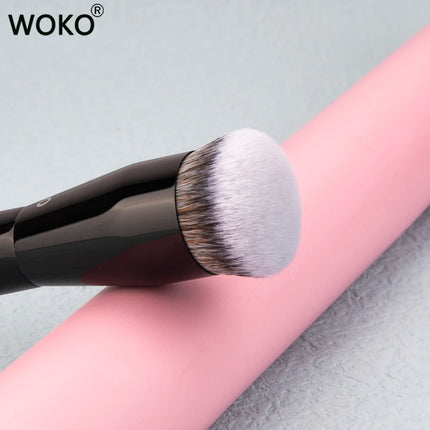 Flat Top Foundation Makeup Brushes Flat Angled Synthetic Hair Face Contour Foundation Liquid Cream Bronzer Buffing Makeup Tool