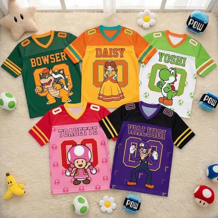 Summer Cute Men's Women's Short Sleeve T-shirt Yoshi Football Jersey Fashion T-shirt Cosplay Jersey Fan Gift Tops