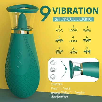 Tongue Licking Clitoris Vibrator Female Nipple Massager Three-Level Suction Vaginal Orgasm Masturbator for Women Adult Sex Toys