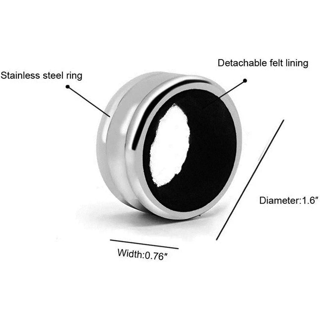 Stainless Steel Wine Bottle Collars Drip Ring Velvet Lined Anti-overflow Wine Drip Catcher for Home Bar Restaurant Outdoor Party