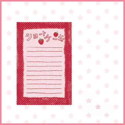 Strawberry Memo Pads Korean Style M5 Scrapbook Paper Journal Ins Tomato Notepad Grid Base Paper Decor Supplies
