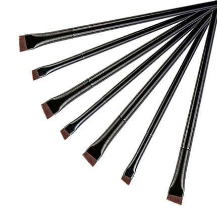 New 2 pieces/set eyebrow contour brush eyebrow eyeliner brush portable small angle eyebrow brush female makeup tool