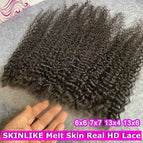HD 4x4 Closure Only / Deep Curly / VIRGIN HAIR|16inches