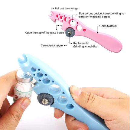 2024 New Nurse Ampoule Bottle Opener Creative Handle Cutting Device Medical Grinding Wheel Bottle Breaker Medical Tool