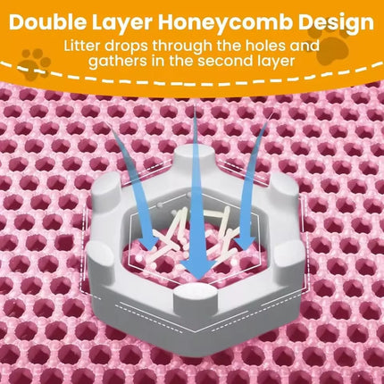Waterproof Double Layer Cat Litter Mat Pet Litter Box Mat Pet Toilet Cat Mat Non-slip Sand Pet Cat Washable Clean Mat