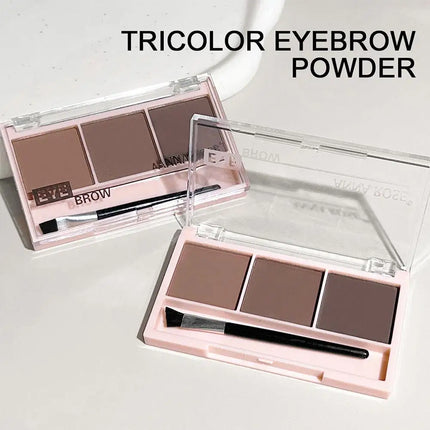 Three-color eyebrow powder natural long-lasting shadow three-dimensional eyebrow shape waterproof eyebrow cream Makeup Cosmetics