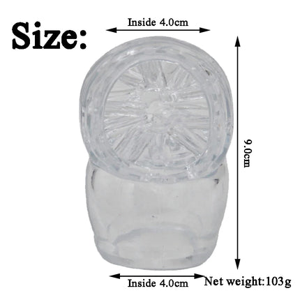 Transparent Magic Wand Attachment Penis Vibrator Masturbador Headgear AV Stick Rod Head Cover Sleeve Sex Toys Erotic Accessories