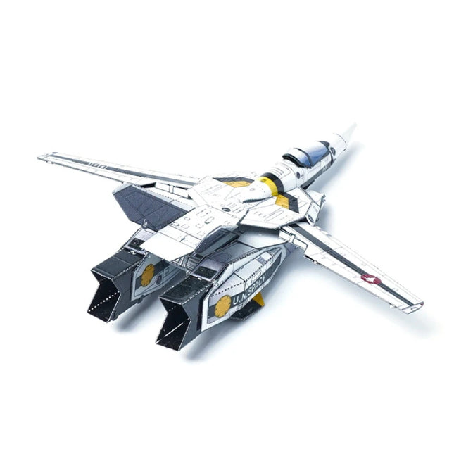 VF-1S Deformation Fighter 3d Metal Puzzle Glue-free DIY Manual Assembly Model Kits Jigsaw Puzzle Toys Creative Gifts Decoration