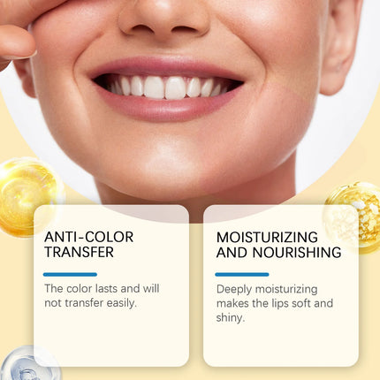 Gold Foil Lip Balm Color Changing  Moisturizes Brighten Lips Care Prevents Cracking Long Lasting No Fading Makeup Gloss