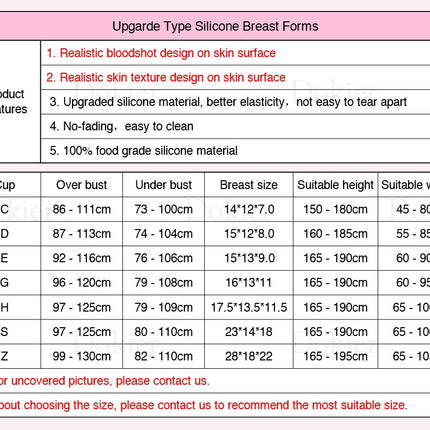 Dokier Realistic Fake Boobs Large Silicone Breast Form for Crossdresser Transgender Shemale Drag Queen Crossdressing S Z Cup