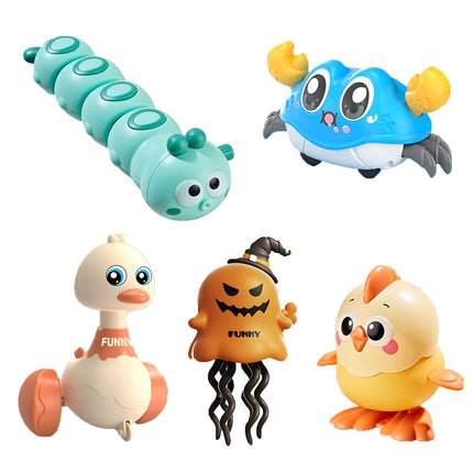 Dancing Ghosts Swing Duck Clockwork Chick Wind Up Toy Todder Dance Toys Pet  Interactive Baby Crawling Toys Kids Funny Gifts