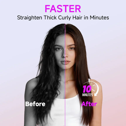 Hair Straightener High Temperature Flat Irons Wide Plate Plasma Ions Hair Oil Coating for Women Stylist Salon