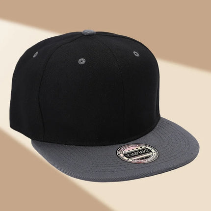 Custom Hat Unisex Hip hop Flat Trucker Hats Women Men Dance Caps Solid Color Adjustable Flat Bill Adult Snapback Hat with Logo