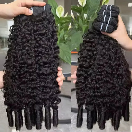 Burmese Curly Human Hair Bundles Human Hair Quality Deep Wave Raw Hair Weave Bundles Double Drawn Vietnamese Hair Extension