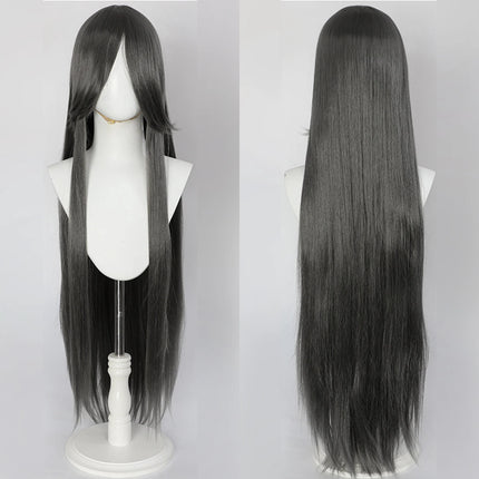 100CM Long Straight Wig With Bangs Synthetic Cosplay Wig For Women Pink Purple Cosplay Wigs for Party For Halloween