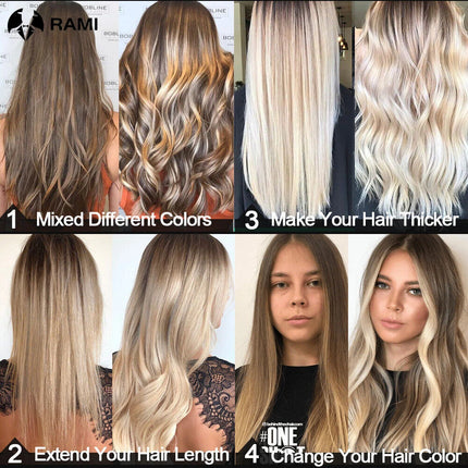 Women Human Hair Extension 7Pcs Clip In Remy Hair Weft 100% Human Hair Extensions For Lady 12''-26'' Natural Clips Hairpieces