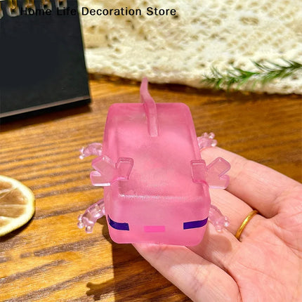 【TG】Cute Viral Axolotl Shaped Malleable Squishy Animal Toy Net Squishy Stress Relief Fidget Sensory Figures Gift Novelty Present