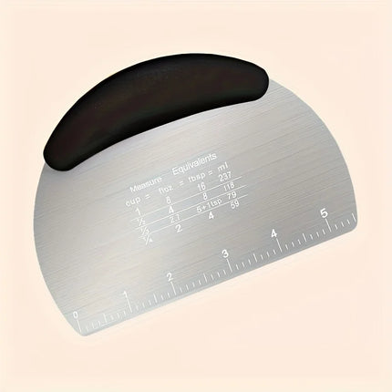 1pc  ，Stainless Steel Dough Scraper: Multi-Use Baking Tool for Pastries & Bread – Holiday-Safe Kitchen Gadget