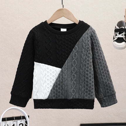 Winter  4-7 Years Old   Cool  Boys  Long-sleeved  Hoodie , Suitable  For  Daily  Wear