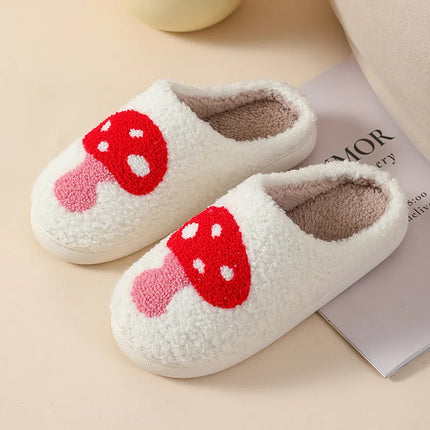 Women Indoor Slippers Warm Plush Home Slipper Autumn Winter Shoes Woman House Flat Floor Soft Silent Slides for Bedroom