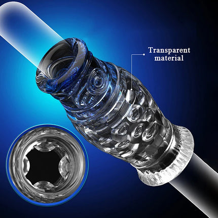Transparent Male Masturbator Cup - Soft Vagina Simulation Sex Toy for Men / Gobelet Masturbateur Masculin Transparent - Jouet Sexuel Simulation Vagin Doux